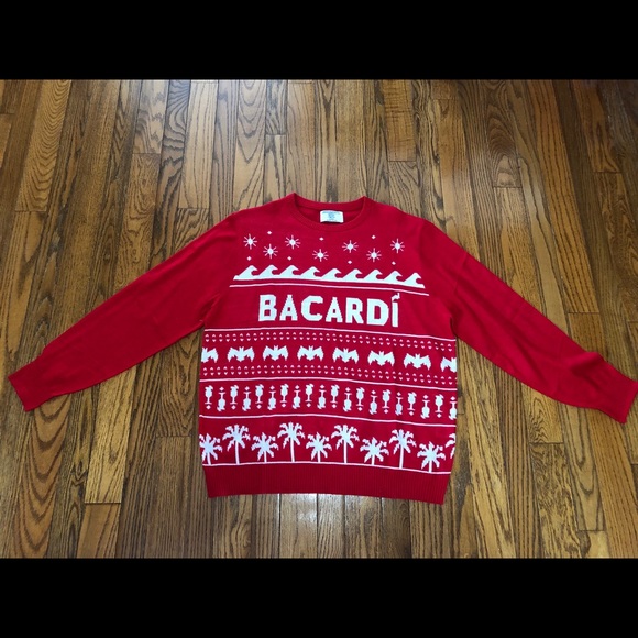 New Bacardi Rum Ugly Christmas Sweater
